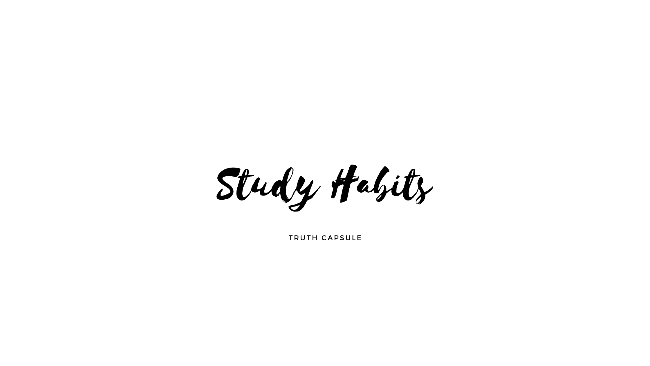 Study Habits